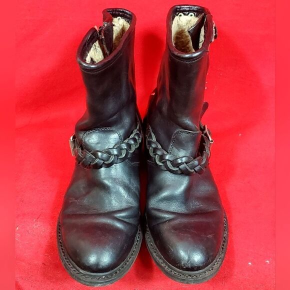 GOLDEN GOOSE BIKER BOOT Black Womens Size 8 - Picture 2 of 8